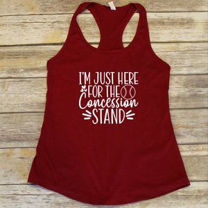 I'm Just Here for the Concession Stand - Baseball Tank Top